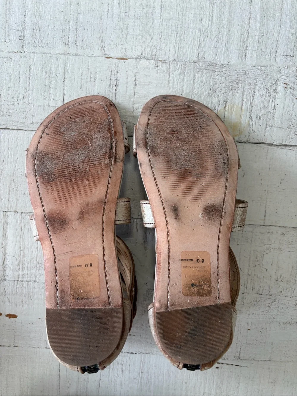 Bed Stu Artemis Gladiator Sandals size 8 Nectar Tan Lux Leather Flat Strappy